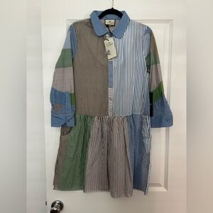 Tuckernuck Patchwork Stripe Hayes Shirt Dress